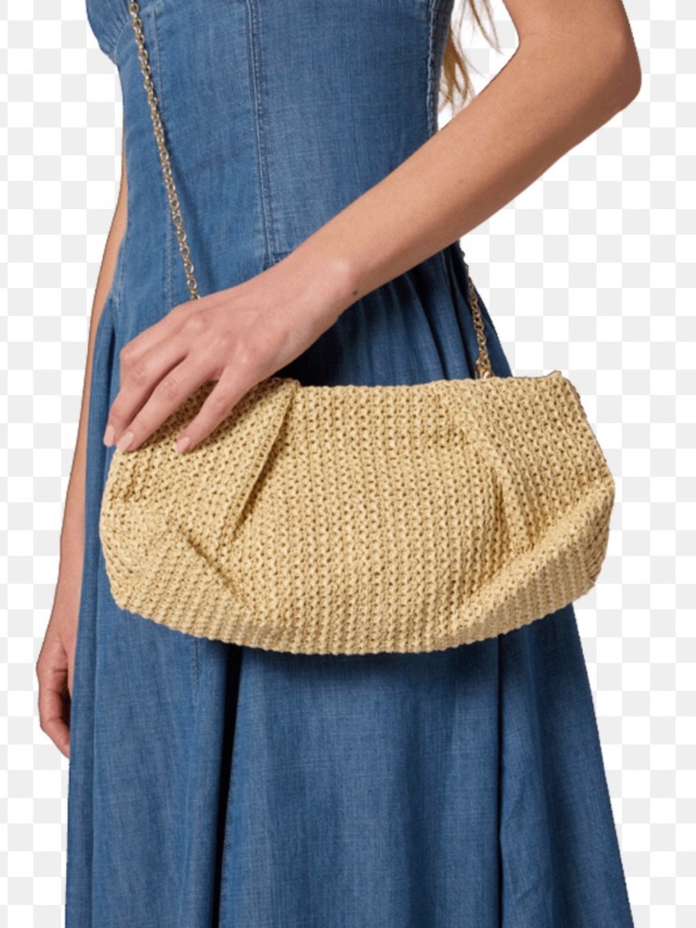 🆕Bnwt Capittana  Oversized Raffia Clutch